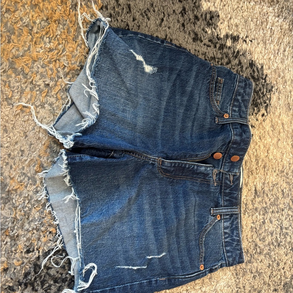 Universal Thread Dark Blue Distressed Denim Cutoff Shorts